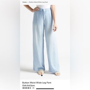 Cloth & Stone wide leg tencel denim pant